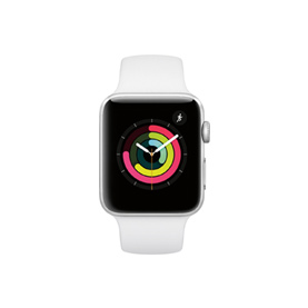 Apple - Apple Watch Series 3 with White Sport Band